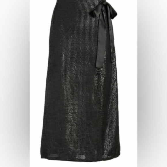 Something Navy Black Sequin Skirt Sz S NWOT - Picture 3 of 13